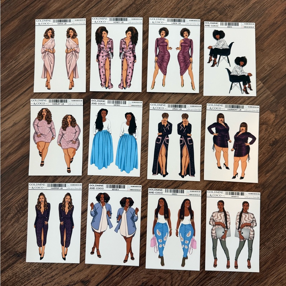 Fashion Illustration Sticker Set